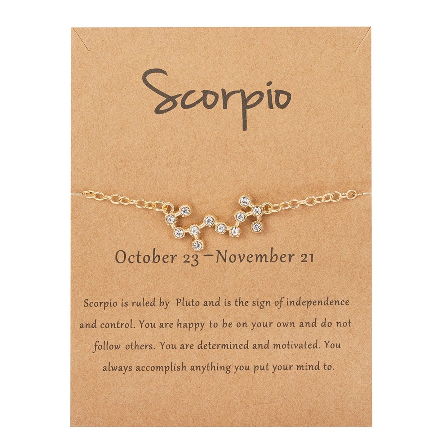 Zodiac Constellation Crystal Bracelet