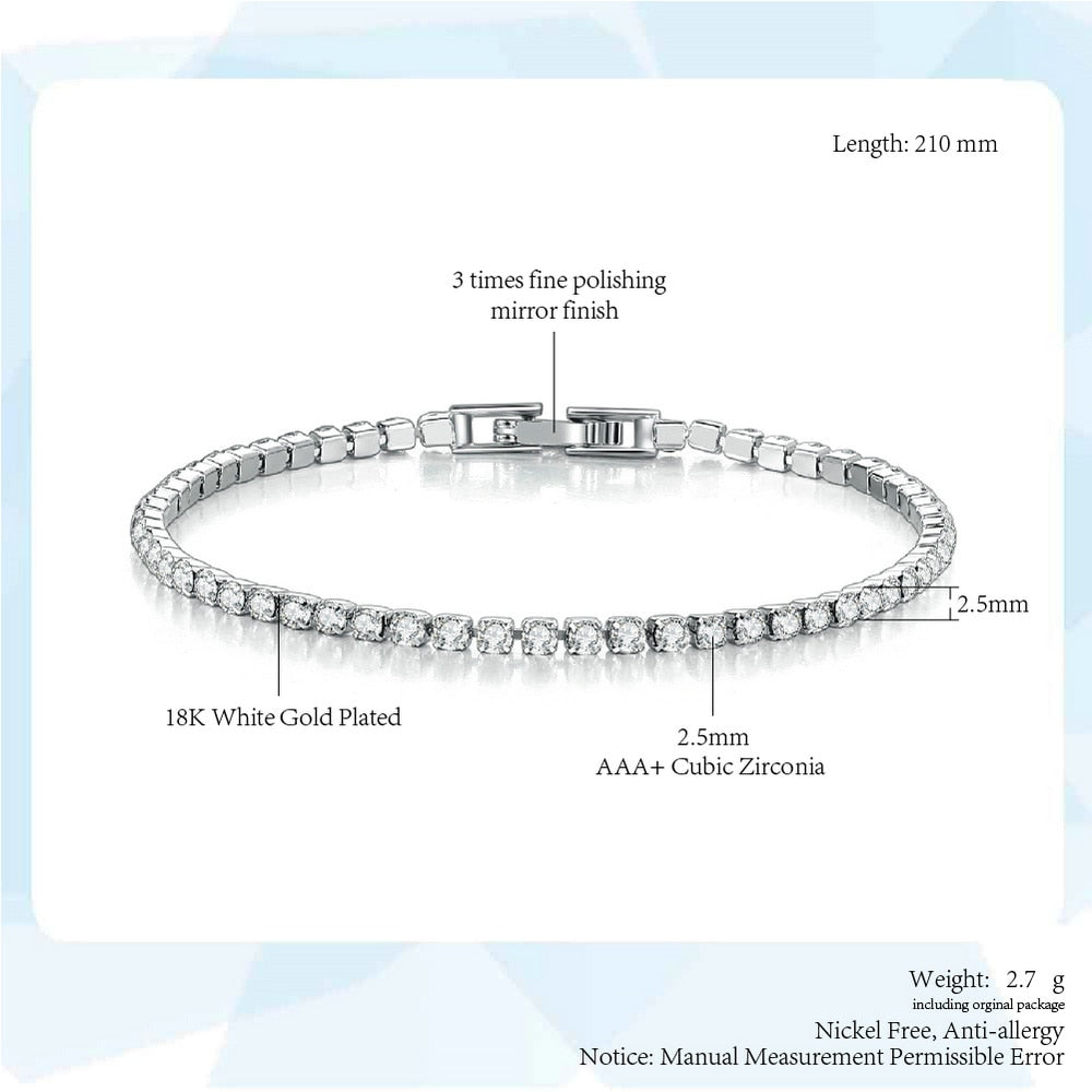 Classic Cubic Zirconia Tennis Bracelet