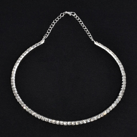 Rhinestone Cupchain Choker Necklace