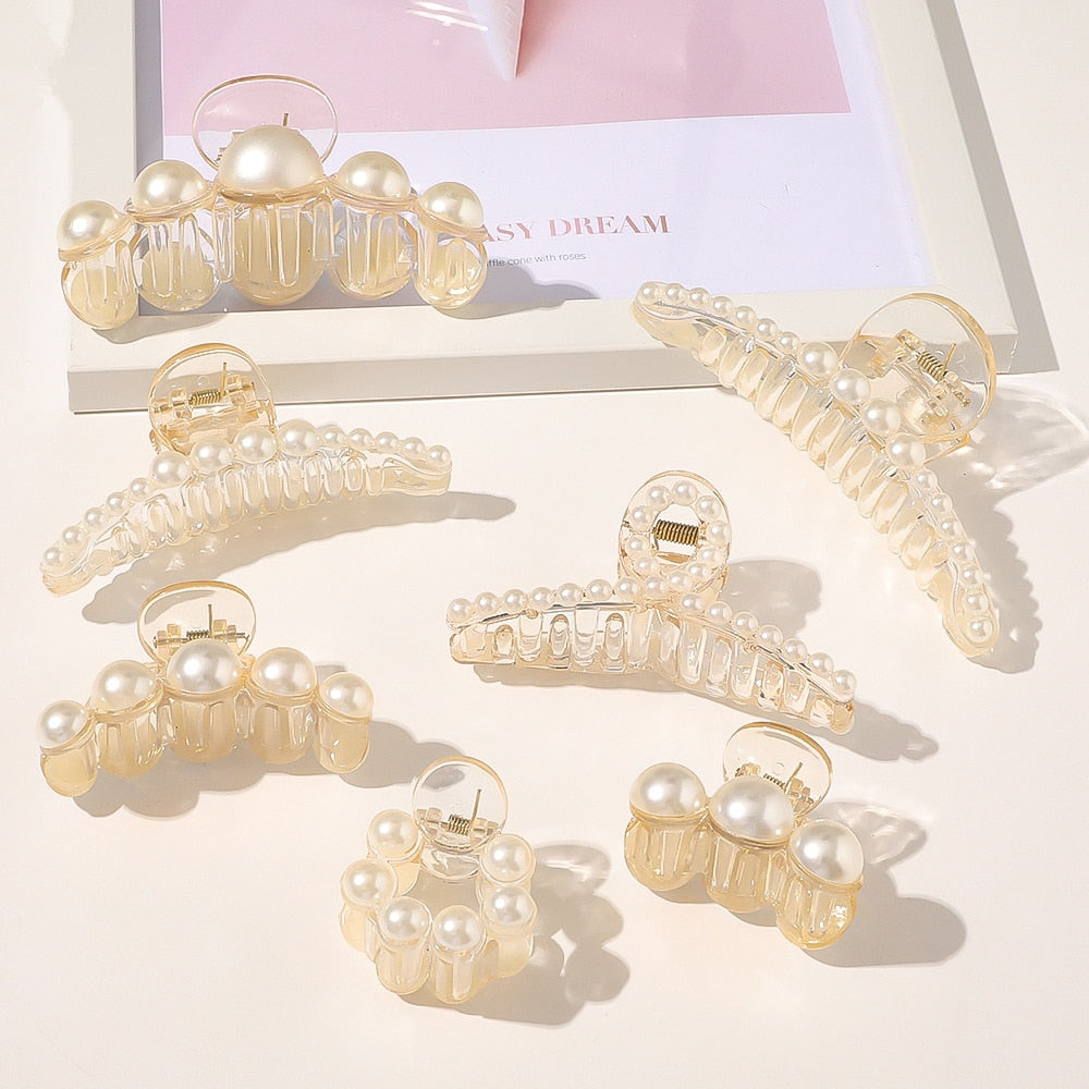 Pearl-Studded Claw Clip