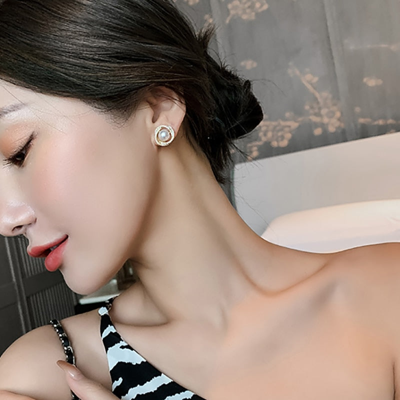 Spiral Pearl Earrings