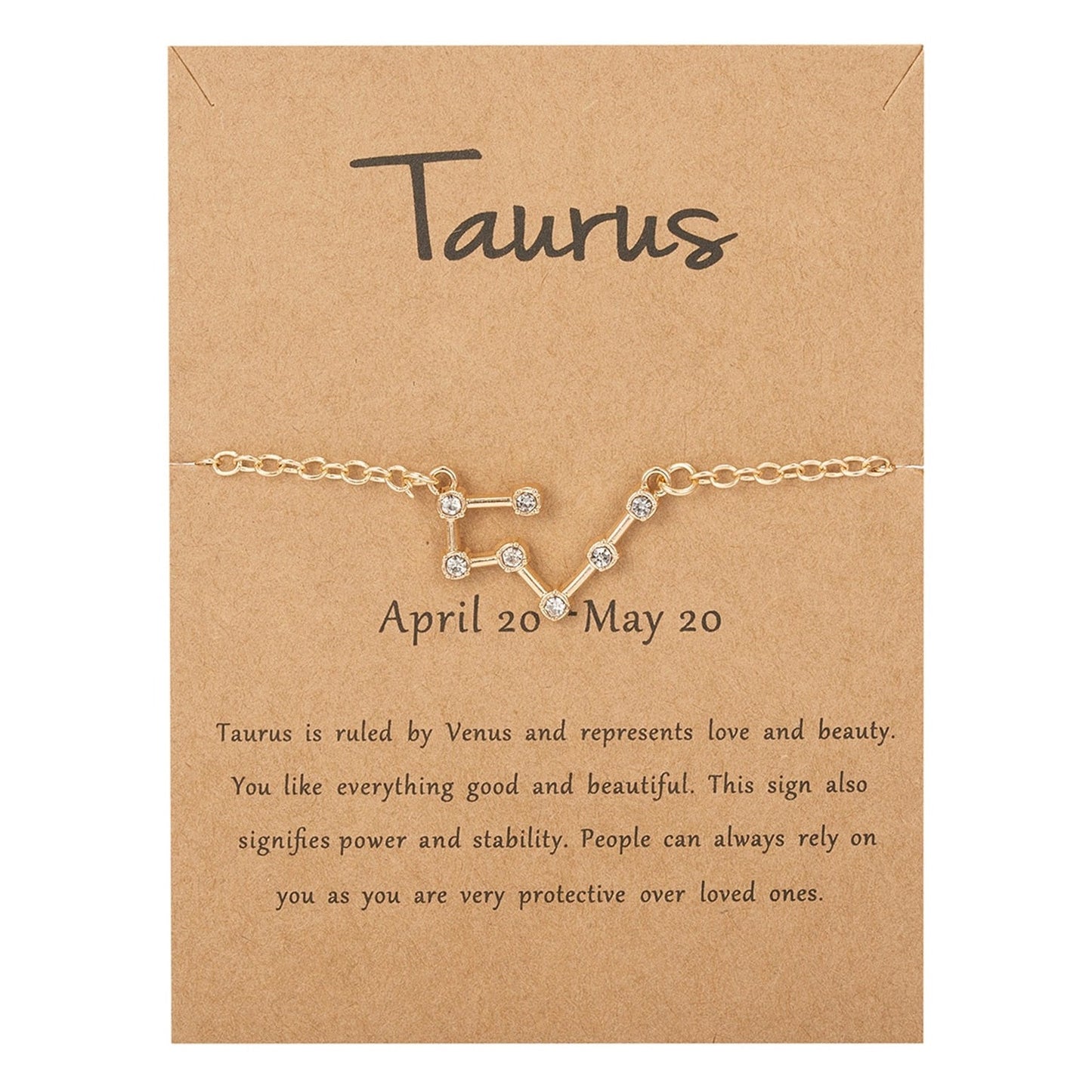 Zodiac Constellation Crystal Bracelet