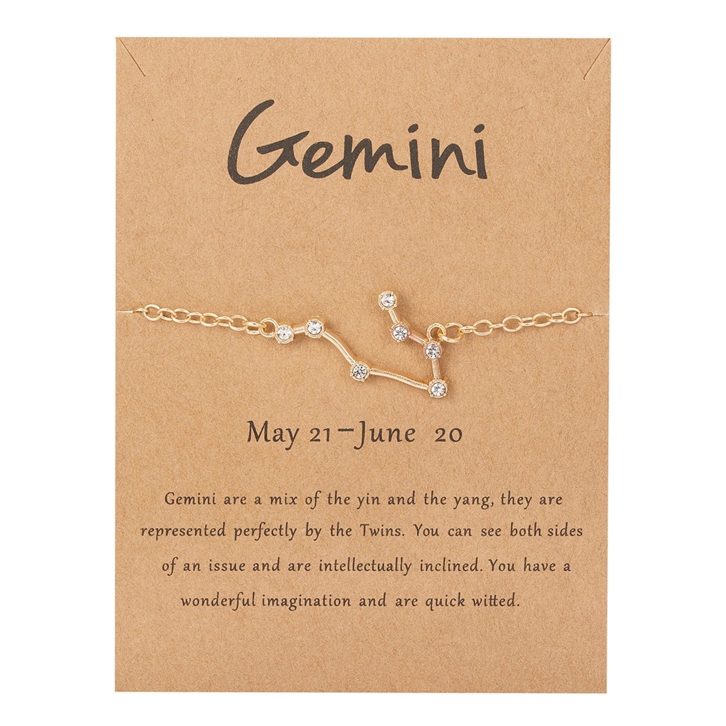 Zodiac Constellation Crystal Bracelet