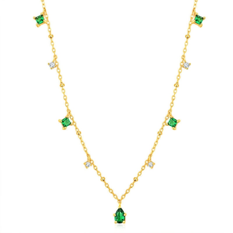 Emerald Rhinestone Necklace