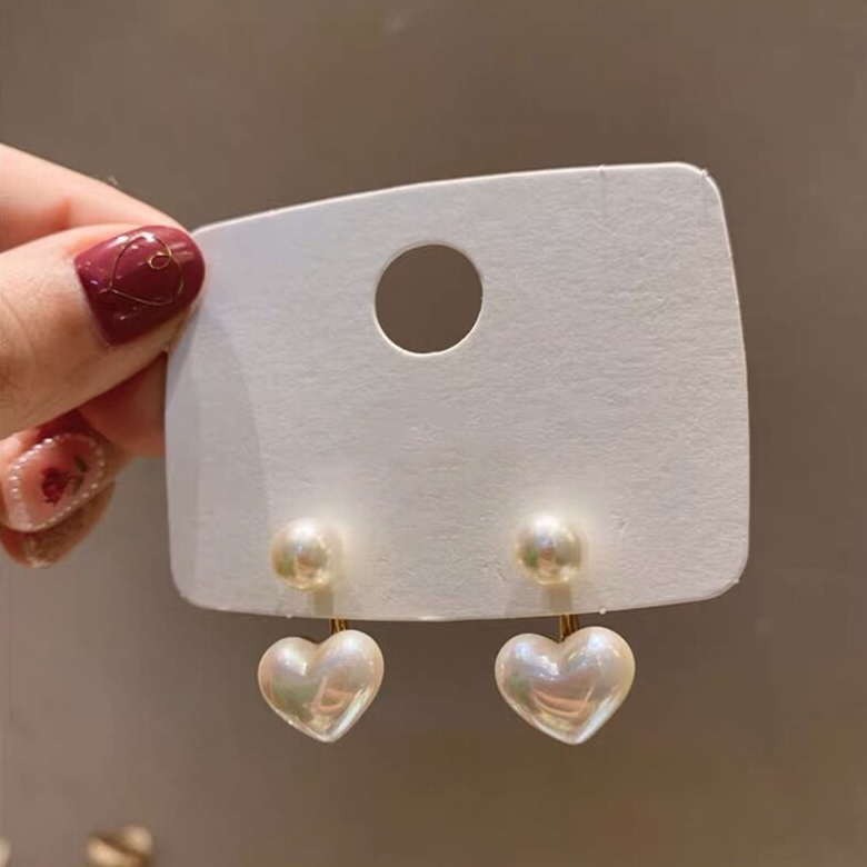 Pearly Heart Earrings
