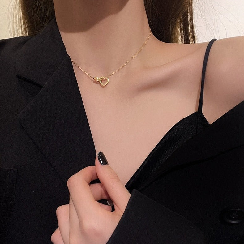 Entwined Hearts Pendant Necklace