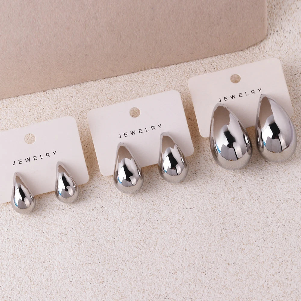 Chunky Teardrop Stud Earrings
