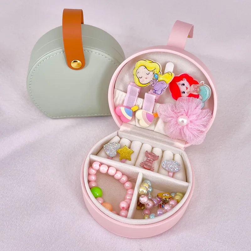 Circular Jewelry Box With Top Handle