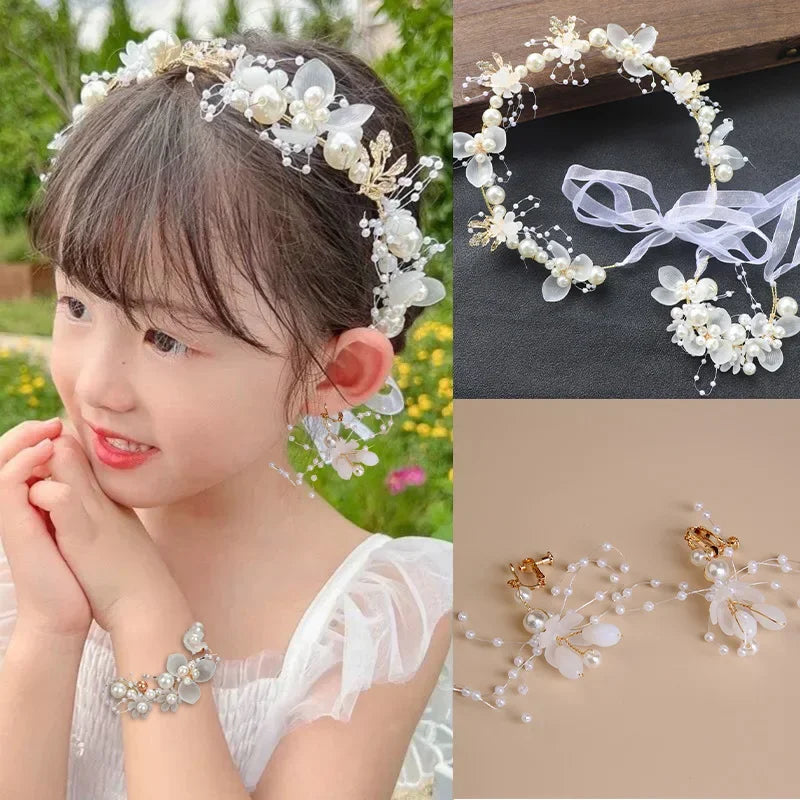 Bridal Flower Self-Tie Ribbon Headband