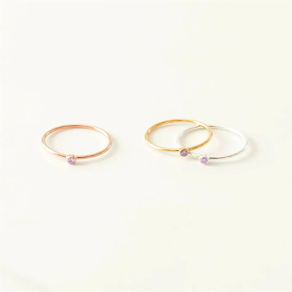 Birthstone Ring (Silver)