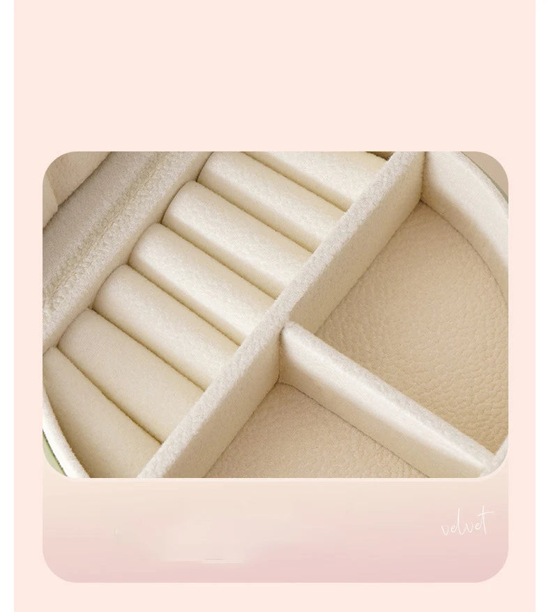 Circular Jewelry Box With Top Handle