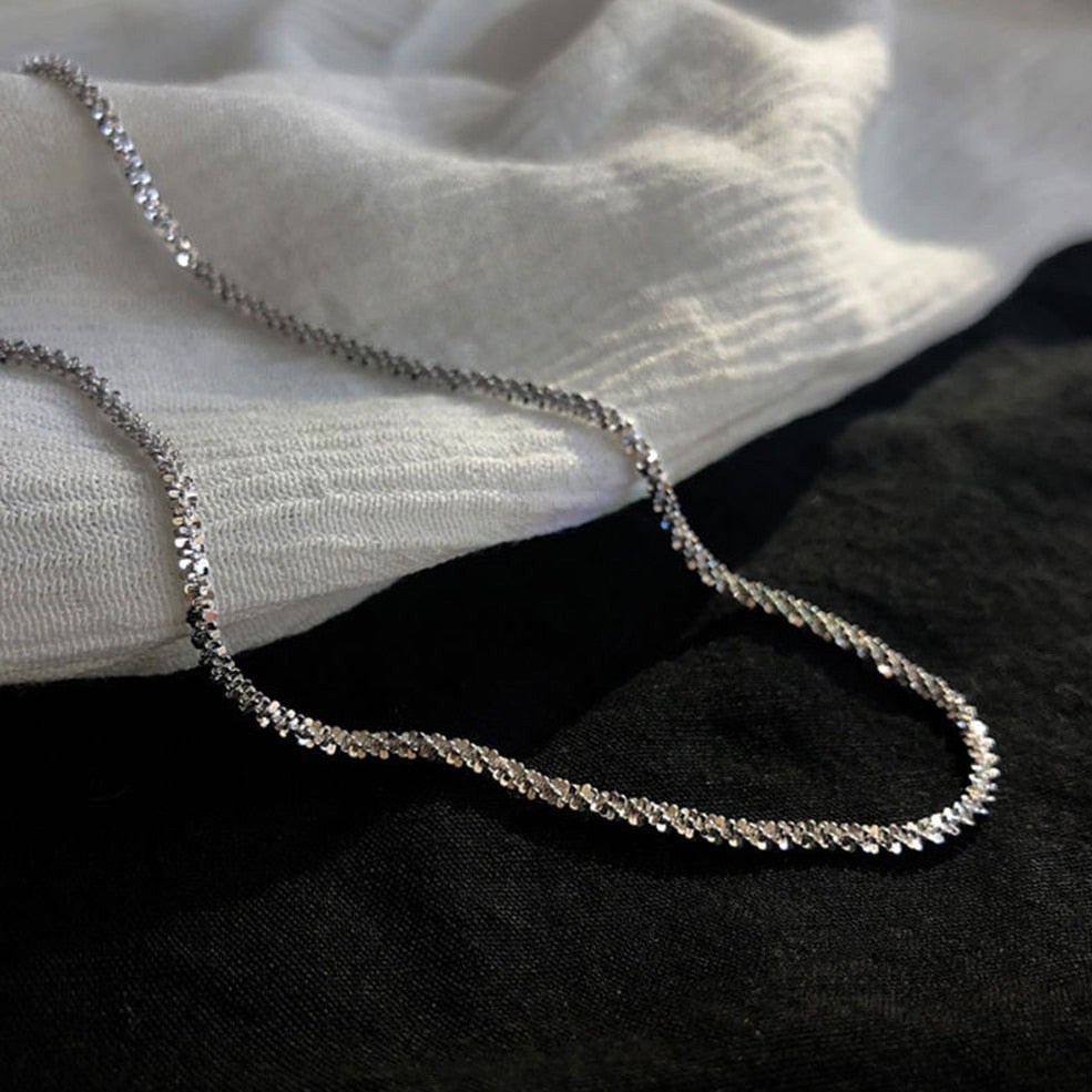 Minimalist Silver Chain Necklace