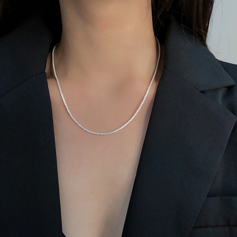Minimalist Silver Chain Necklace