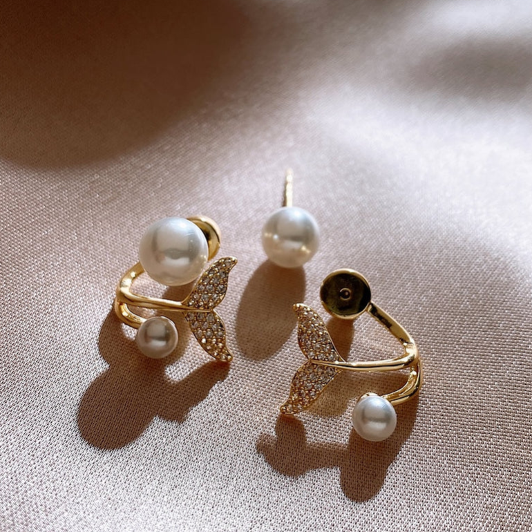 Mermaid Pearl Stud Earrings