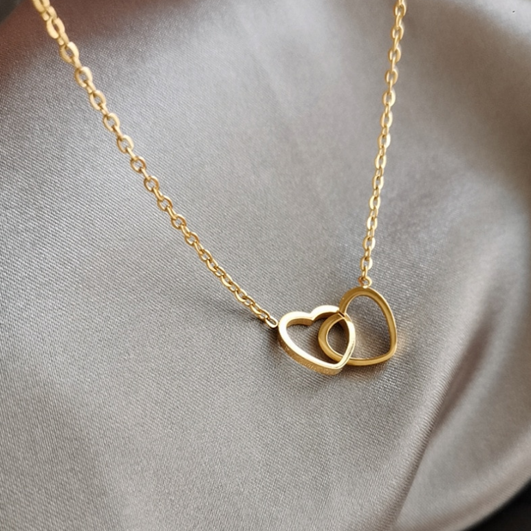 Entwined Hearts Pendant Necklace