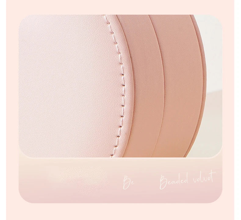 Circular Jewelry Box With Top Handle