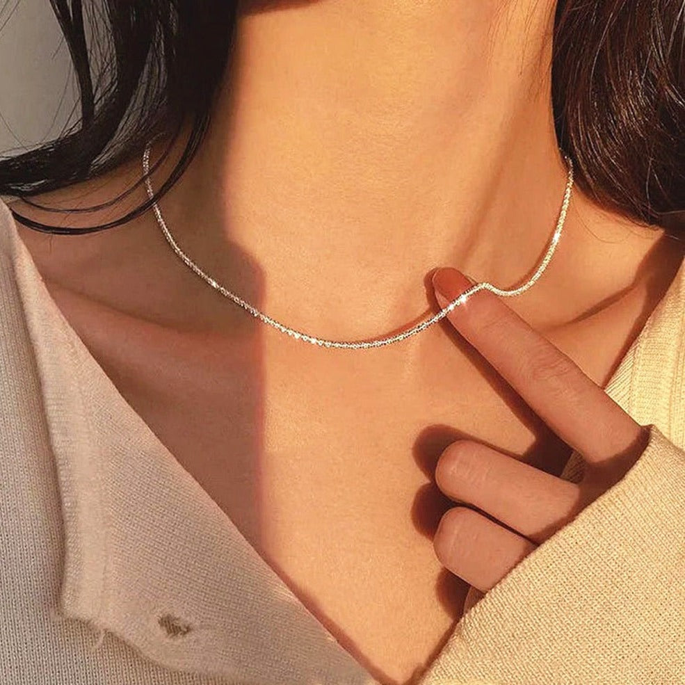 Minimalist Silver Chain Necklace