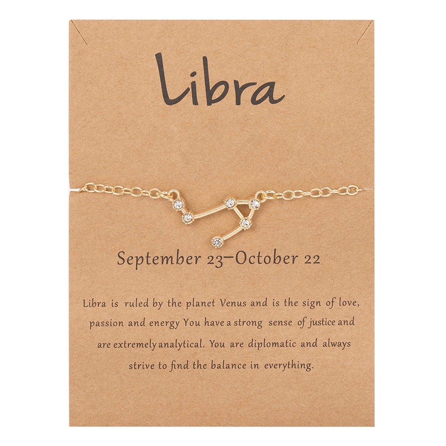 Zodiac Constellation Crystal Bracelet