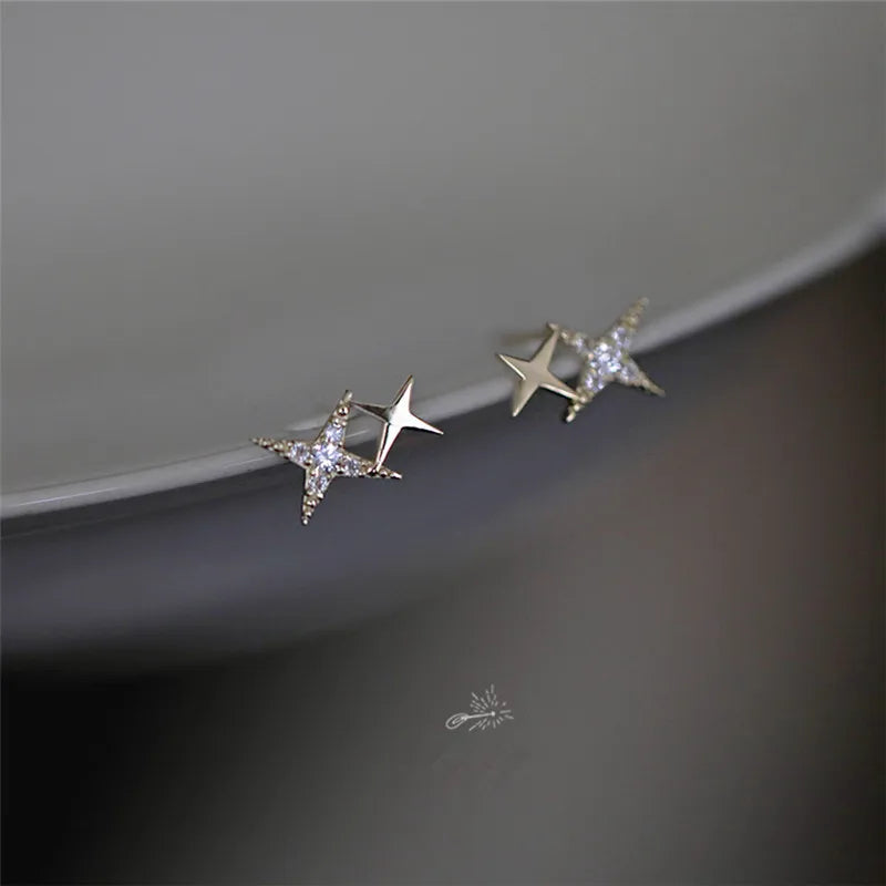 Double Star Stud Earrings