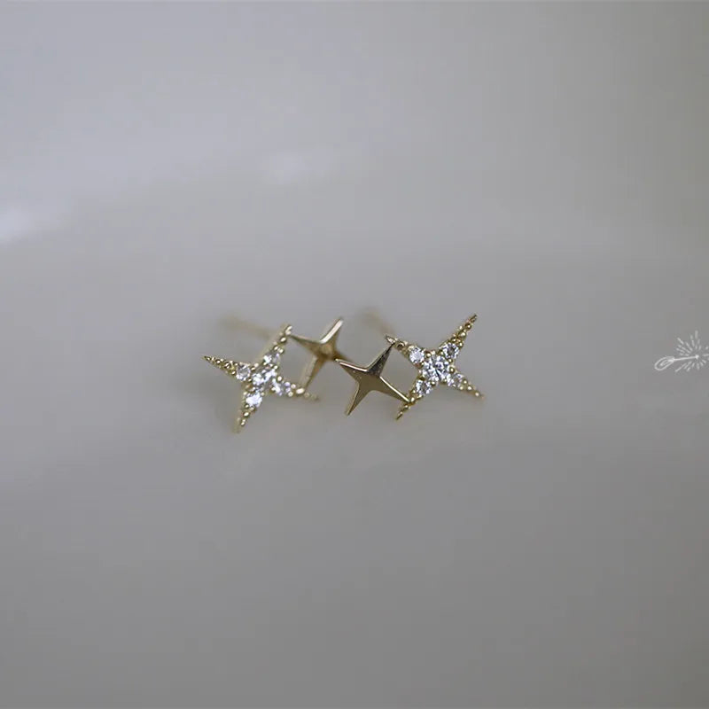 Double Star Stud Earrings