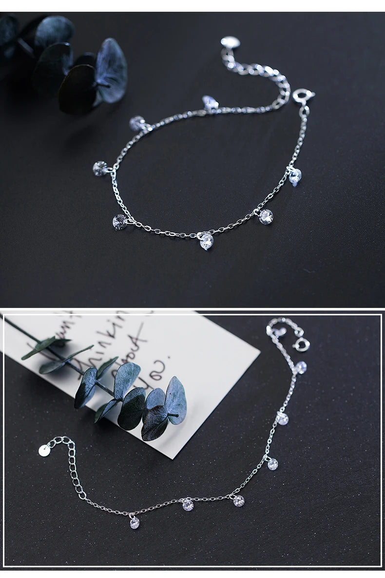 Glittering Silver Chain Bracelet