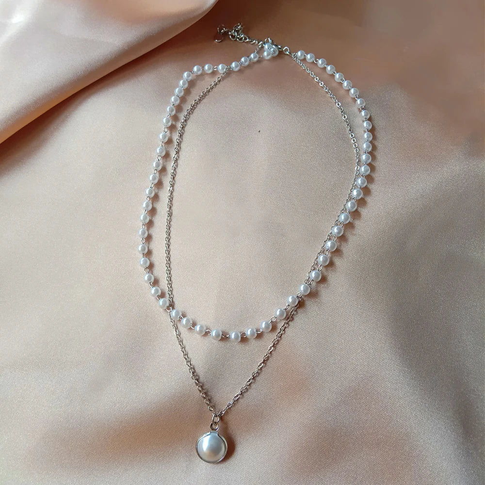 Double Layered Pearl Necklace