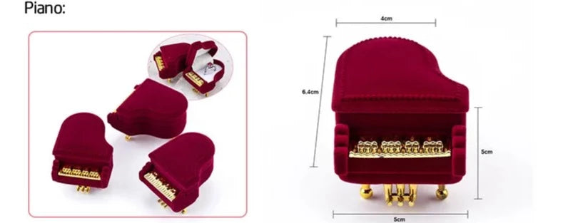 Piano Velvet Jewelry Box