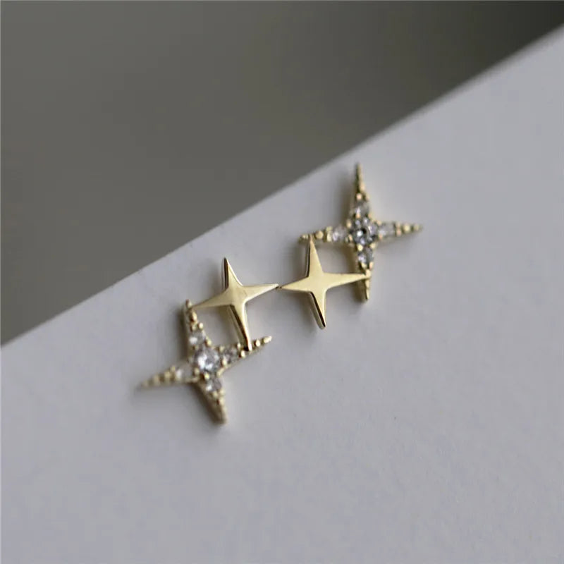 Double Star Stud Earrings