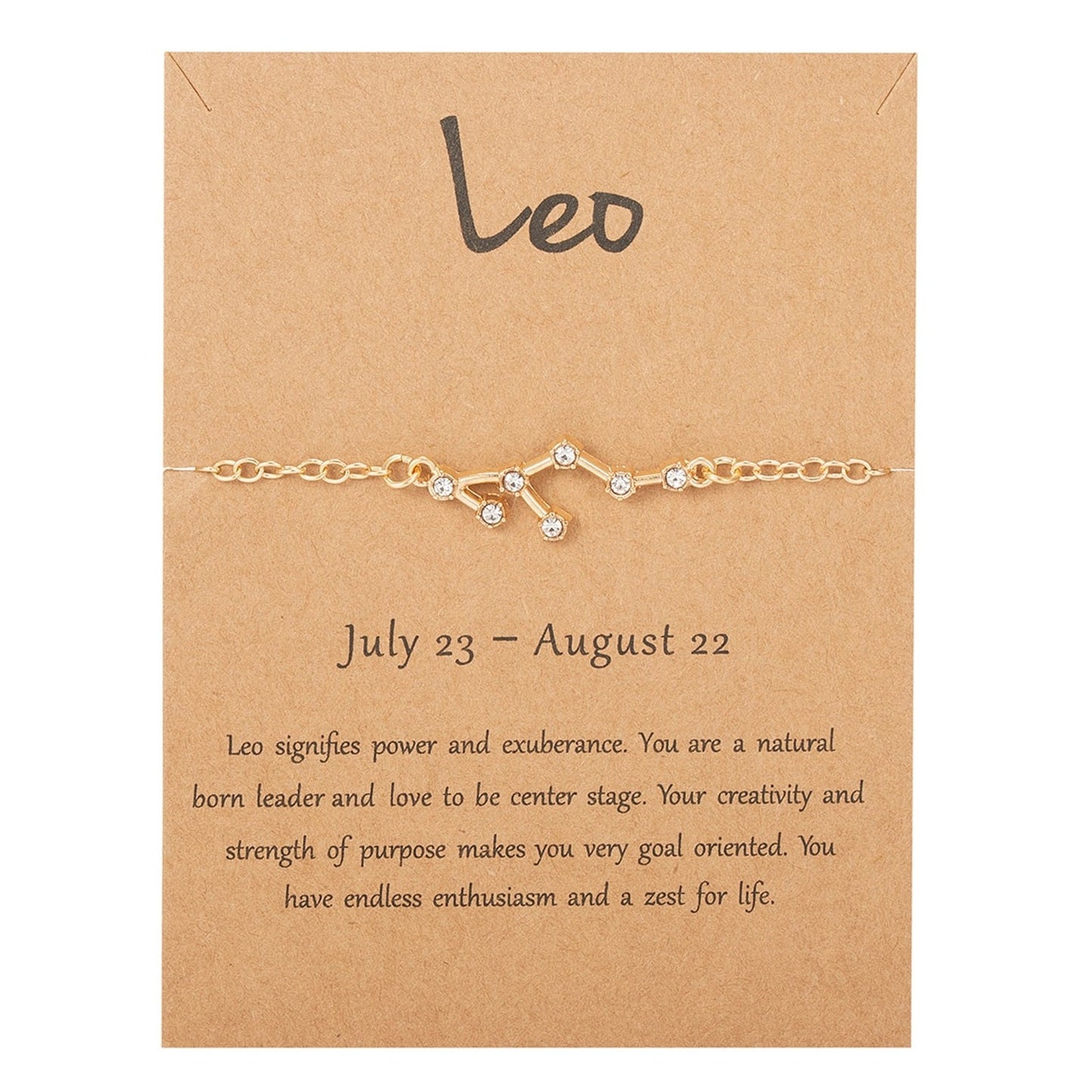 Zodiac Constellation Crystal Bracelet