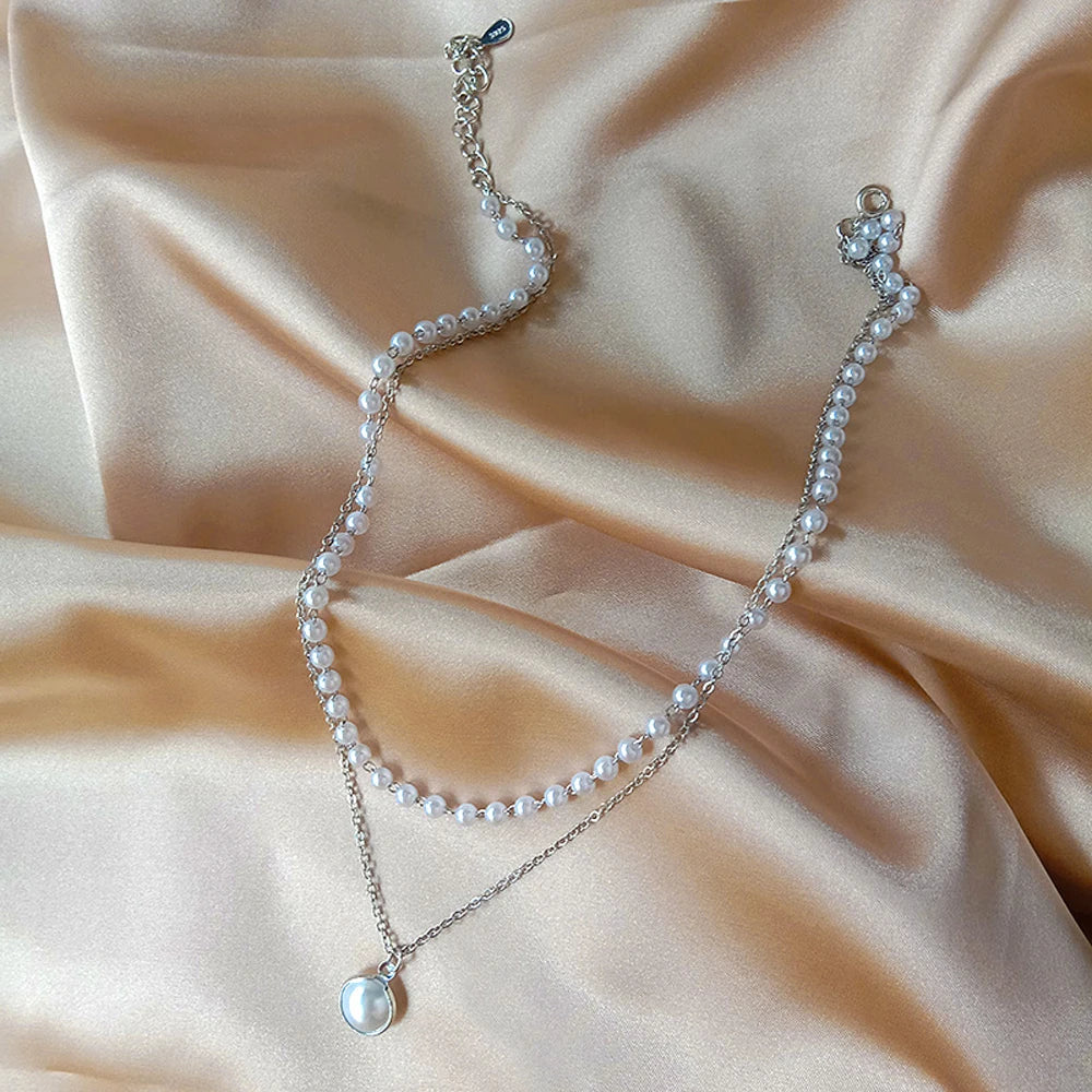 Double Layered Pearl Necklace