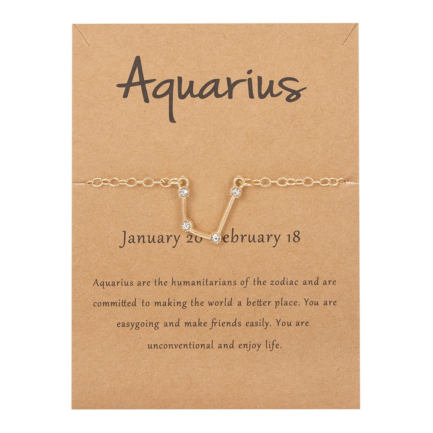 Zodiac Constellation Crystal Bracelet