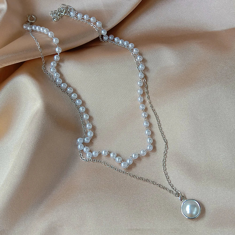 Double Layered Pearl Necklace