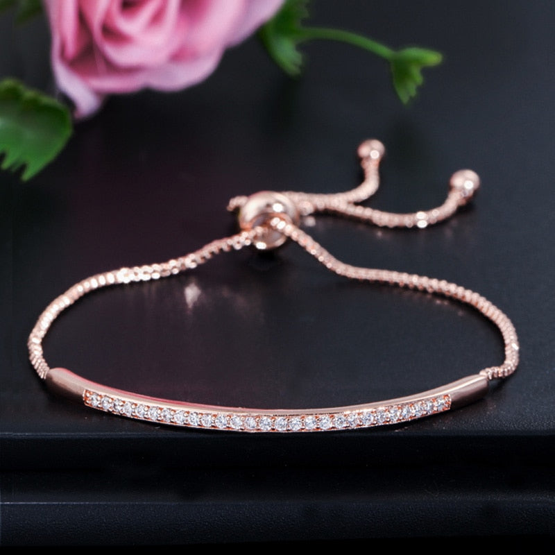 Cubic Zirconia Toggle Bracelet