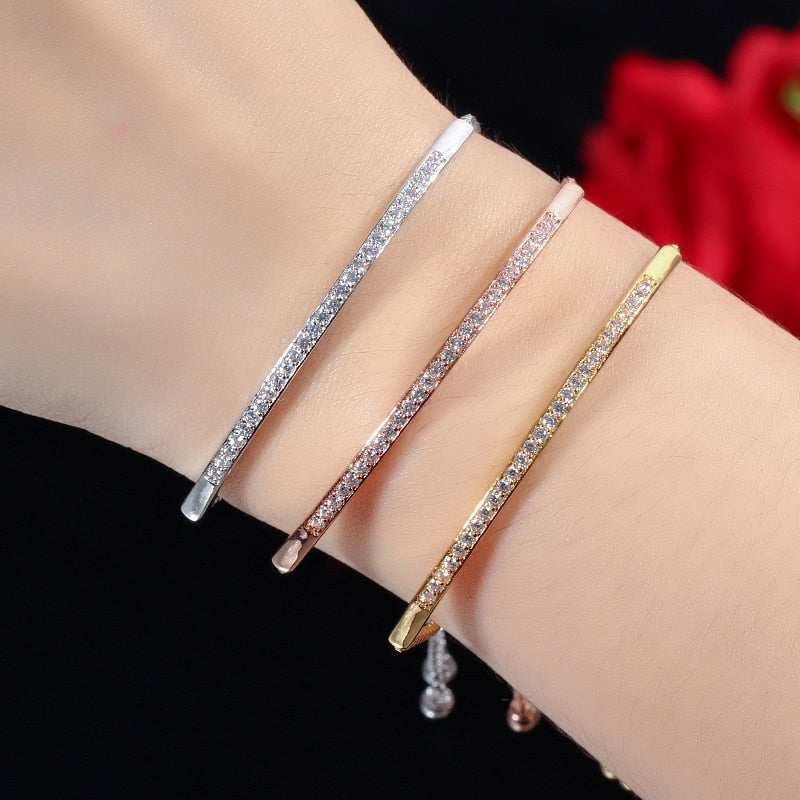 Cubic Zirconia Toggle Bracelet