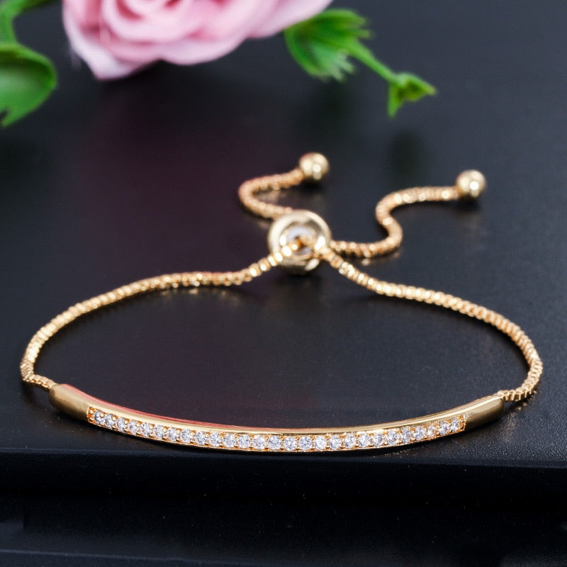 Cubic Zirconia Toggle Bracelet