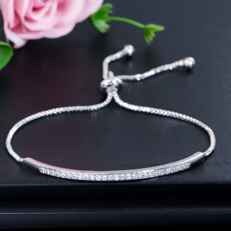 Cubic Zirconia Toggle Bracelet