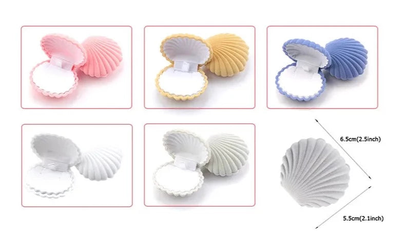 Seashell Velvet Jewelry Box