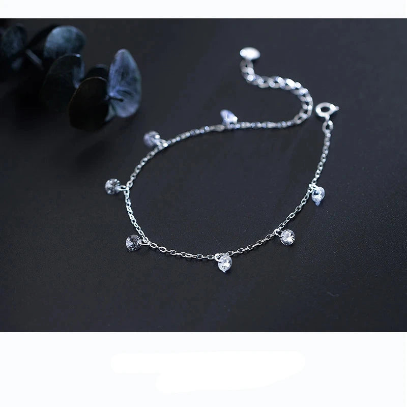 Glittering Silver Chain Bracelet