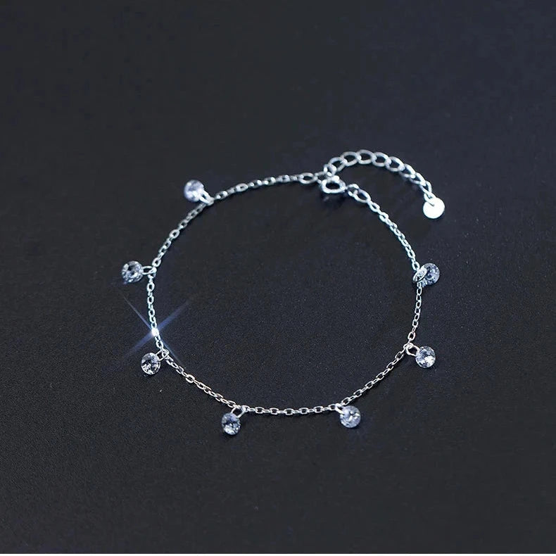 Glittering Silver Chain Bracelet