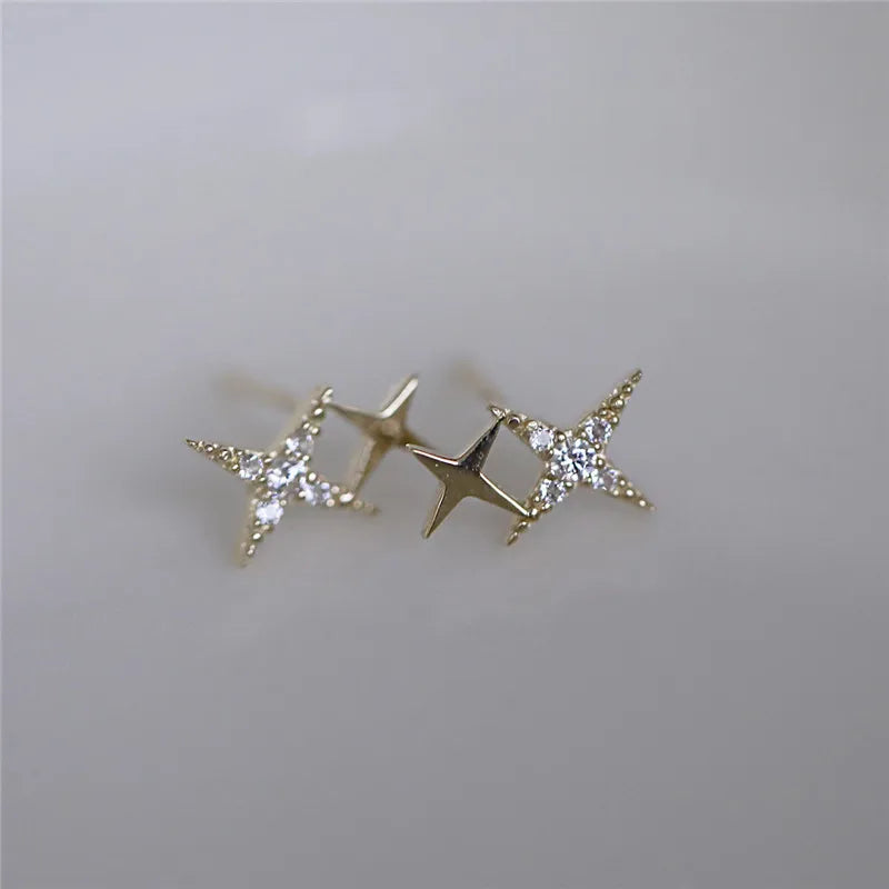 Double Star Stud Earrings