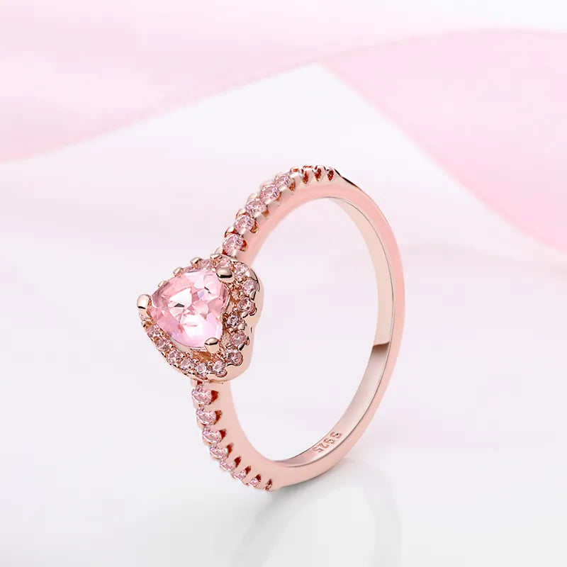 Rose Gold Elevated Heart Ring