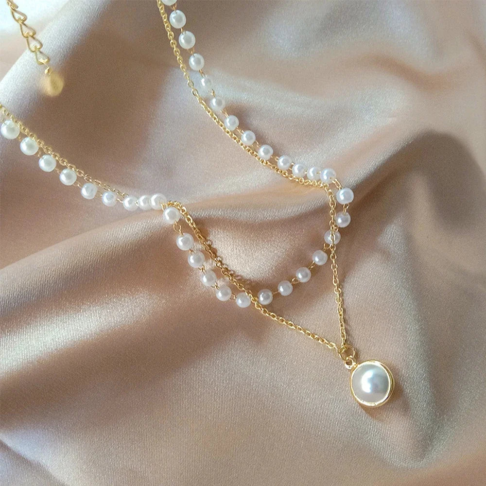 Double Layered Pearl Necklace