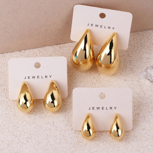 Chunky Teardrop Stud Earrings