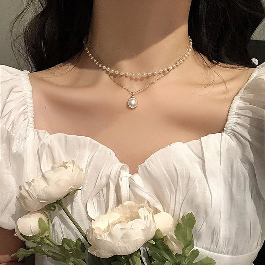 Double Layered Pearl Necklace