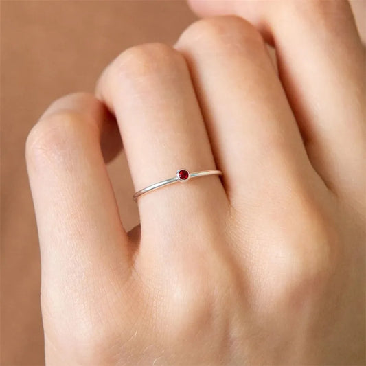 Birthstone Ring (Silver)