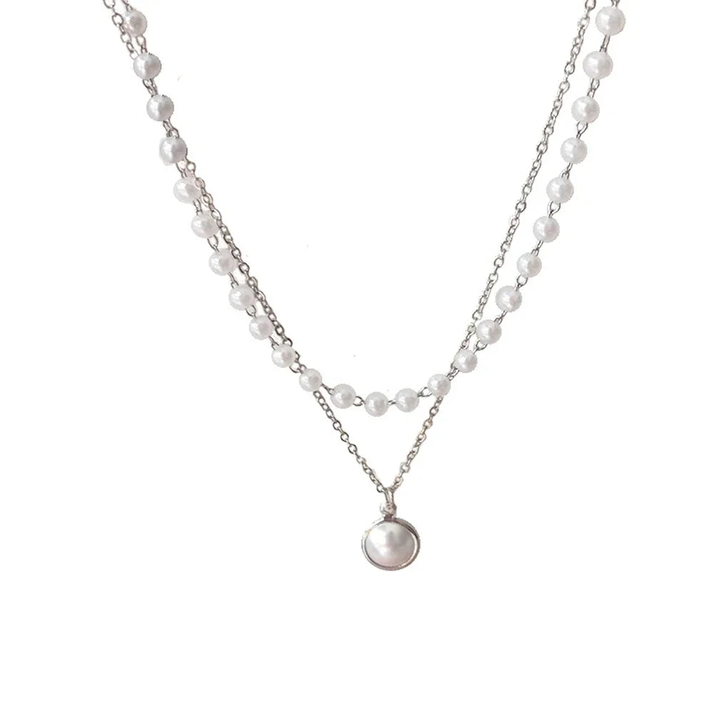 Double Layered Pearl Necklace