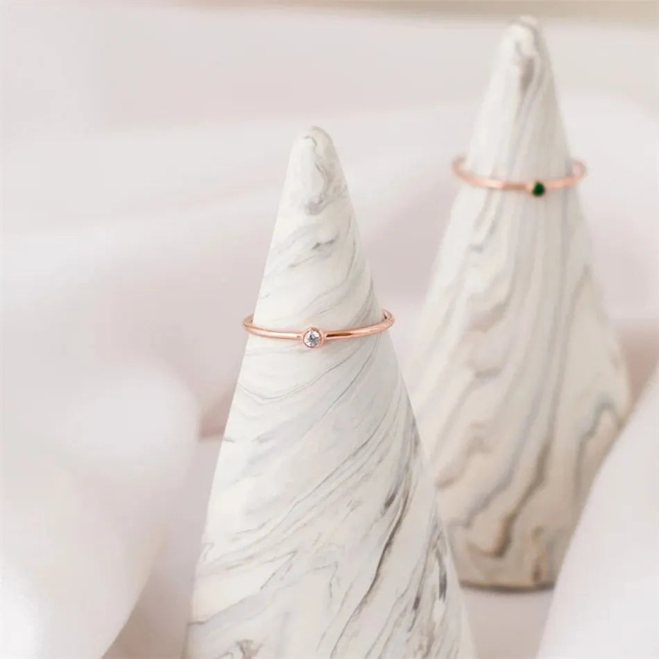 Birthstone Ring (Rose Gold)