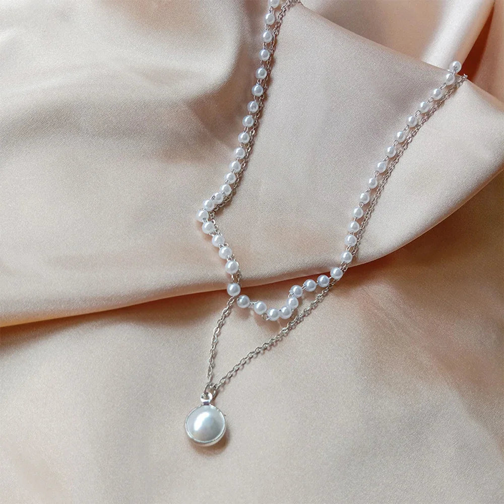 Double Layered Pearl Necklace