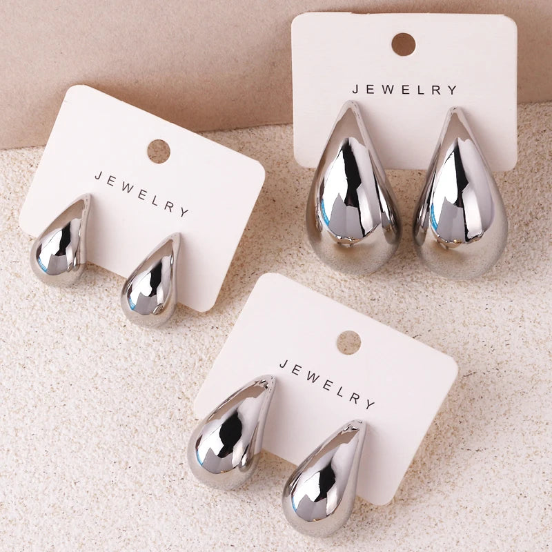 Chunky Teardrop Stud Earrings