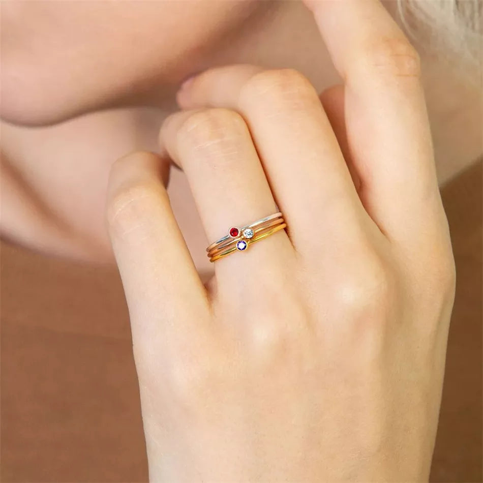 Birthstone Ring (Rose Gold)